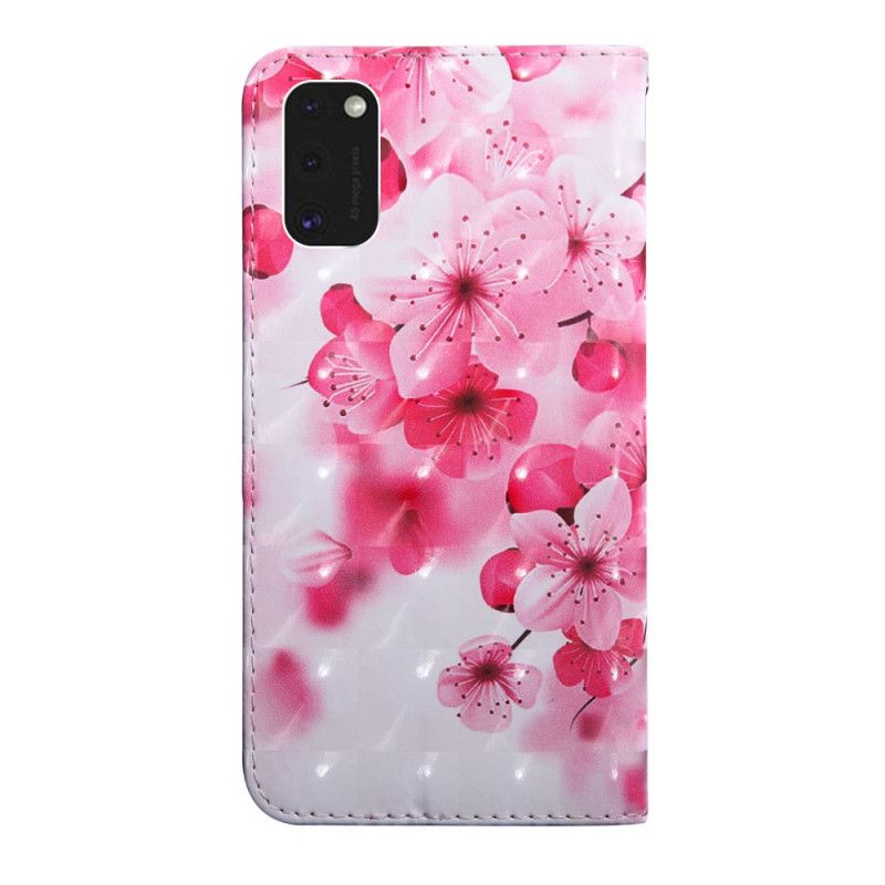 Folio Deksel Samsung Galaxy S21 5G Rosa Blomster Anti-fall