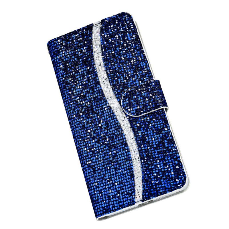 Folio Deksel Samsung Galaxy S21 5G Svart Glitter S Design Anti-fall