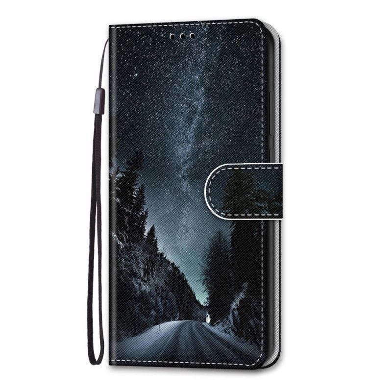 Folio Deksel Samsung Galaxy S21 5G Svart Mystisk Natur Anti-fall