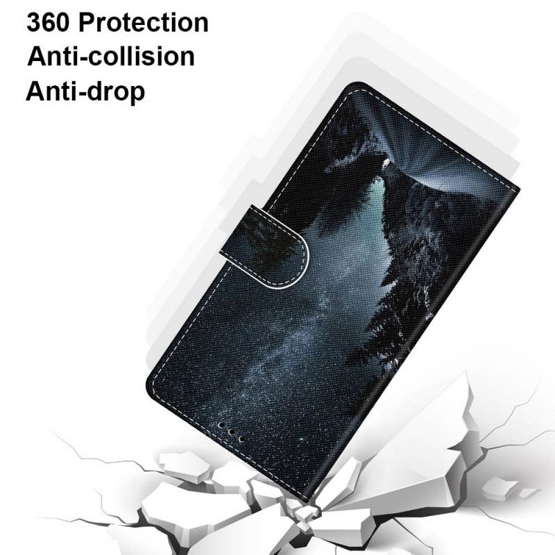 Folio Deksel Samsung Galaxy S21 5G Svart Mystisk Natur Anti-fall