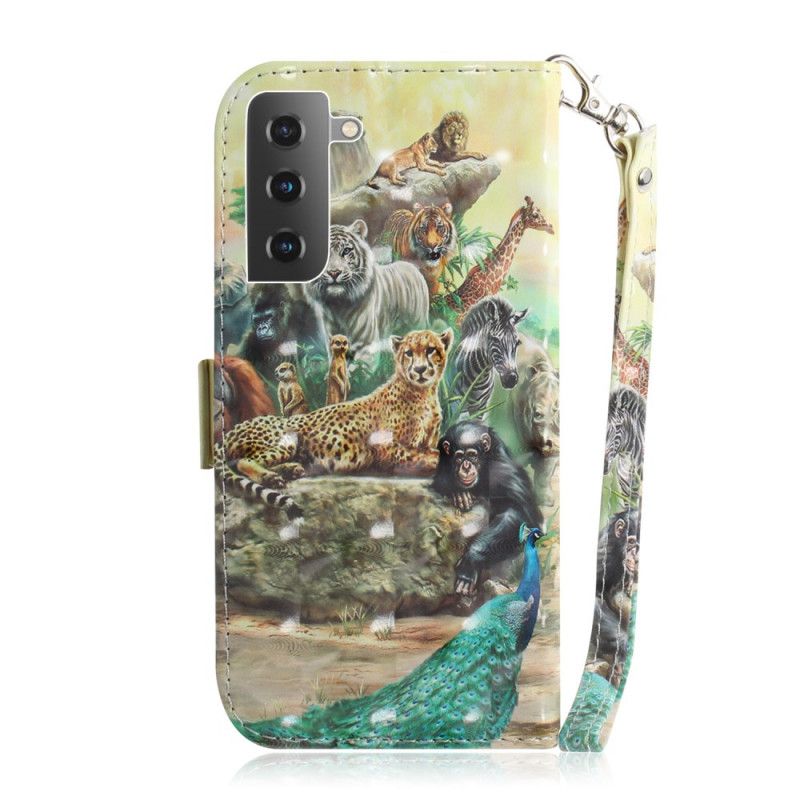 Folio Deksel Samsung Galaxy S21 5G Thong Safari Dyr