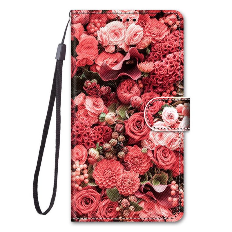 Lærdeksel Folio Deksel Samsung Galaxy S21 5G Blomsterromantikk