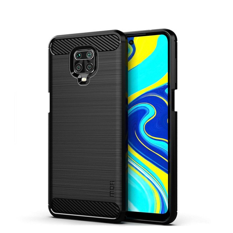 Deksel for Xiaomi Redmi Note 9S / Note 9 Pro Svart Børstet Mofi