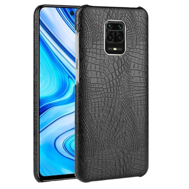 Deksel for Xiaomi Redmi Note 9S / Note 9 Pro Svart Krokodillehudstil