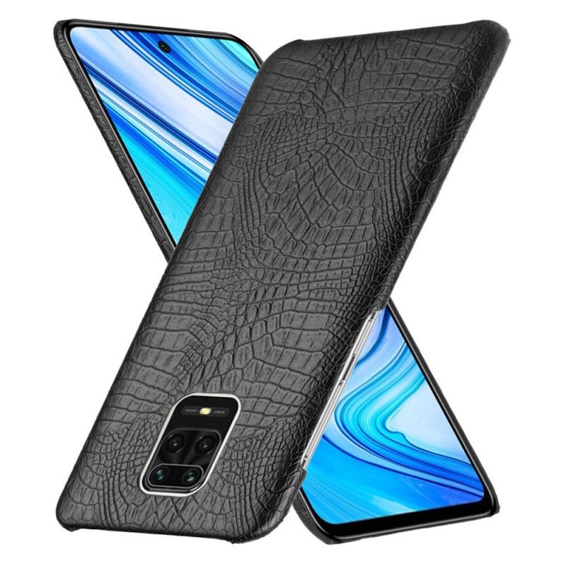 Deksel for Xiaomi Redmi Note 9S / Note 9 Pro Svart Krokodillehudstil