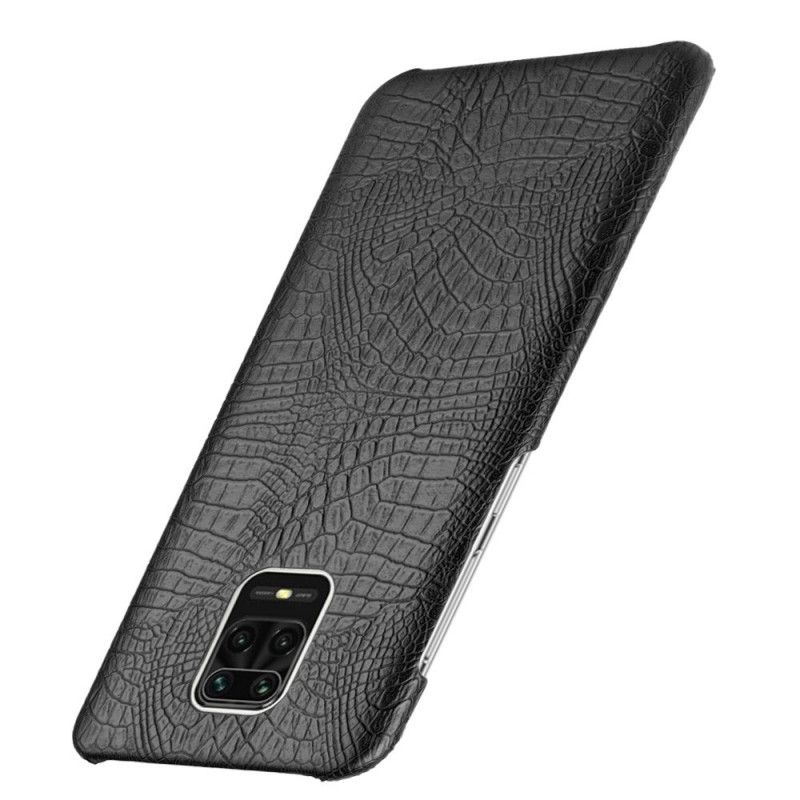 Deksel for Xiaomi Redmi Note 9S / Note 9 Pro Svart Krokodillehudstil