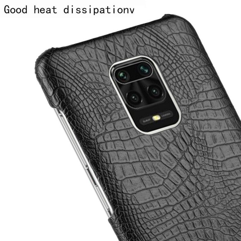 Deksel for Xiaomi Redmi Note 9S / Note 9 Pro Svart Krokodillehudstil