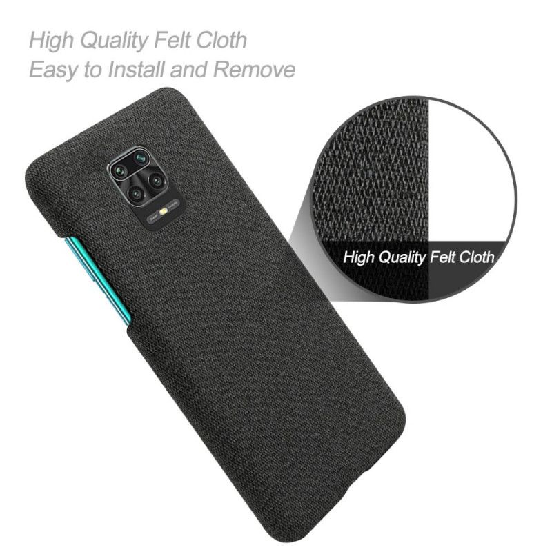 Deksel for Xiaomi Redmi Note 9S / Note 9 Pro Svart Ksq Elegant Stoff