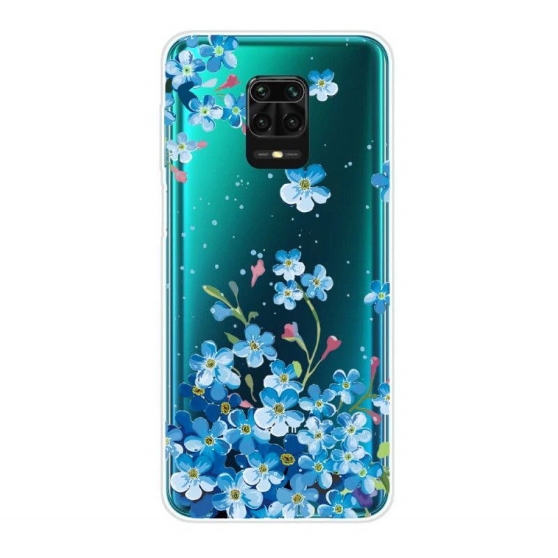 Deksel Xiaomi Redmi Note 9S / Note 9 Pro Blå Blomster