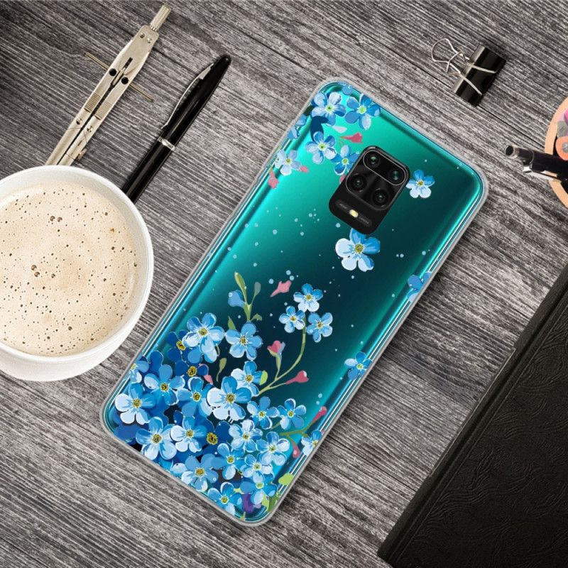 Deksel Xiaomi Redmi Note 9S / Note 9 Pro Blå Blomster