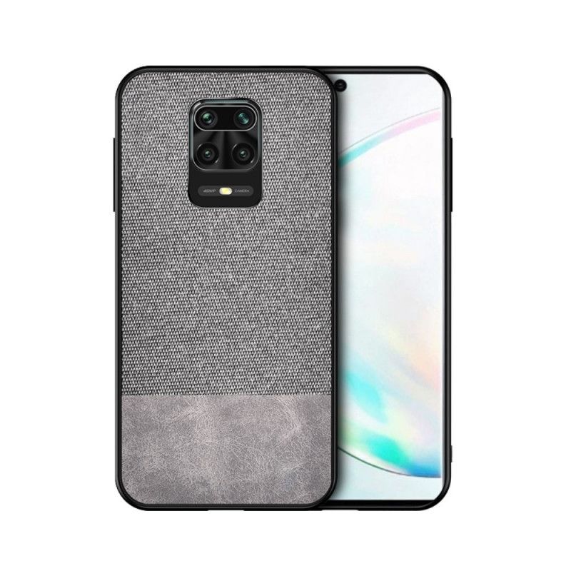 Deksel Xiaomi Redmi Note 9S / Note 9 Pro Svart Fiksert Skinnbitstoff Anti-fall