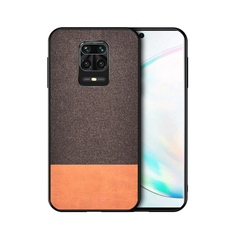 Deksel Xiaomi Redmi Note 9S / Note 9 Pro Svart Fiksert Skinnbitstoff Anti-fall