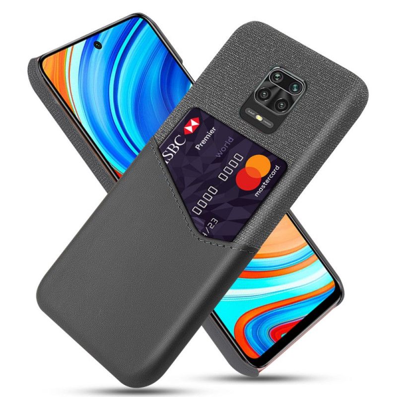 Deksel Xiaomi Redmi Note 9S / Note 9 Pro Svart Kortholder Anti-fall