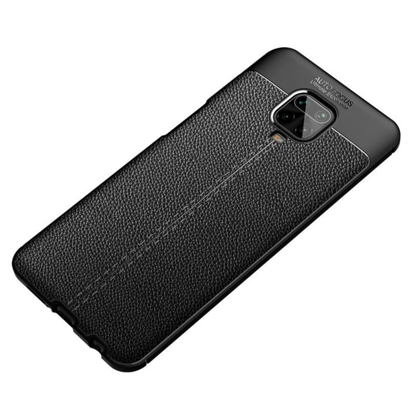 Deksel Xiaomi Redmi Note 9S / Note 9 Pro Svart Litchi-Skinneffekt