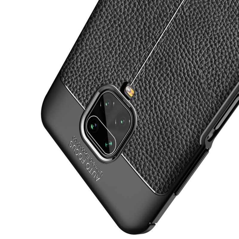 Deksel Xiaomi Redmi Note 9S / Note 9 Pro Svart Litchi-Skinneffekt