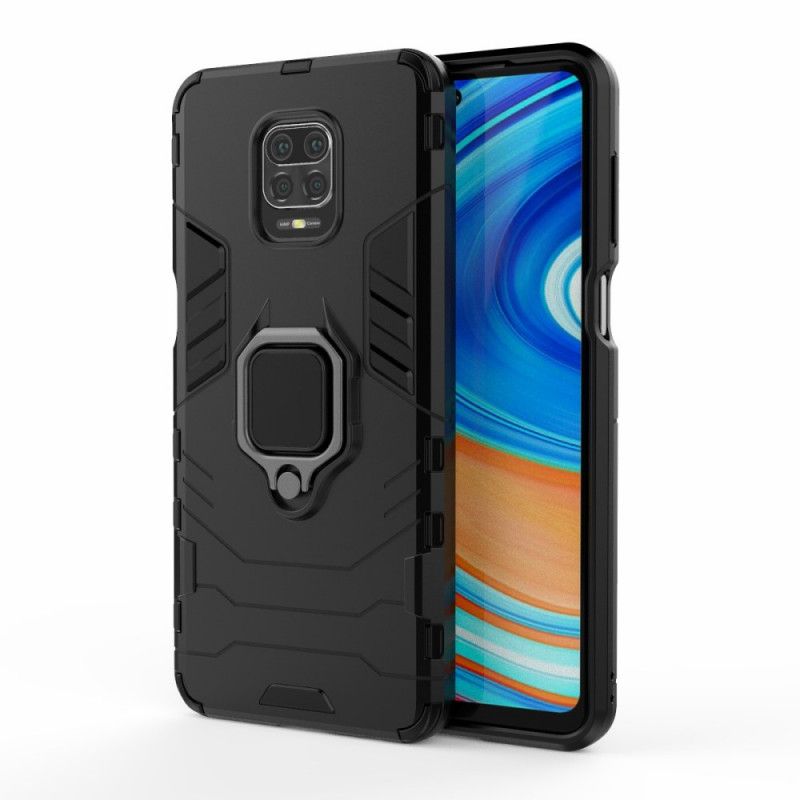 Deksel Xiaomi Redmi Note 9S / Note 9 Pro Svart Motstandsdyktig Ring