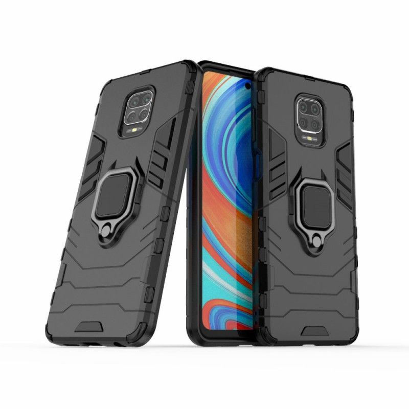 Deksel Xiaomi Redmi Note 9S / Note 9 Pro Svart Motstandsdyktig Ring