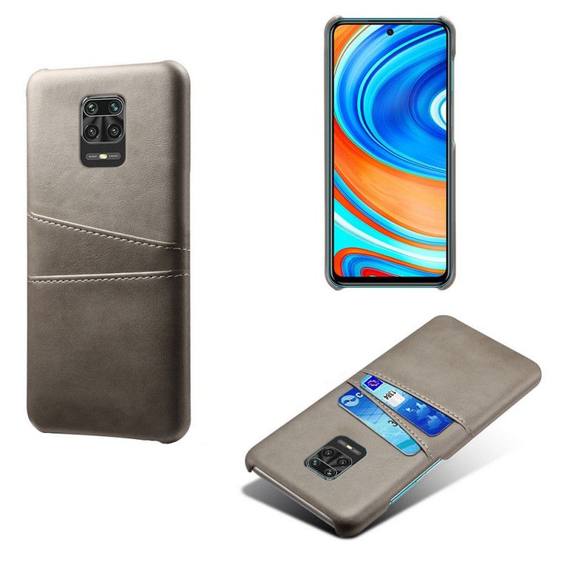 Deksel Xiaomi Redmi Note 9S / Note 9 Pro Svart Pluss Kortholder Anti-fall