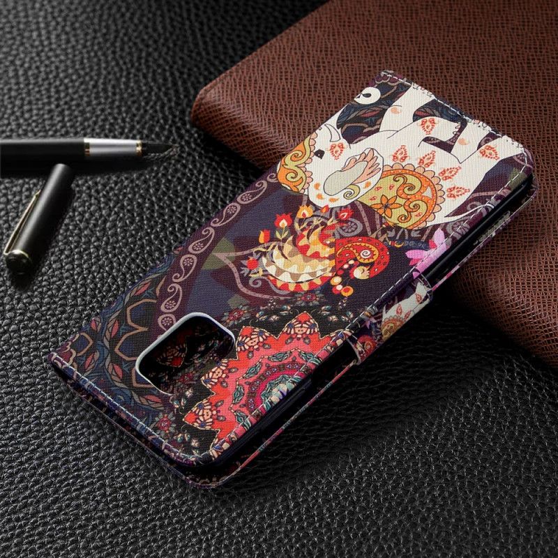 Folio Deksel for Xiaomi Redmi Note 9S / Note 9 Pro Indiske Elefanter