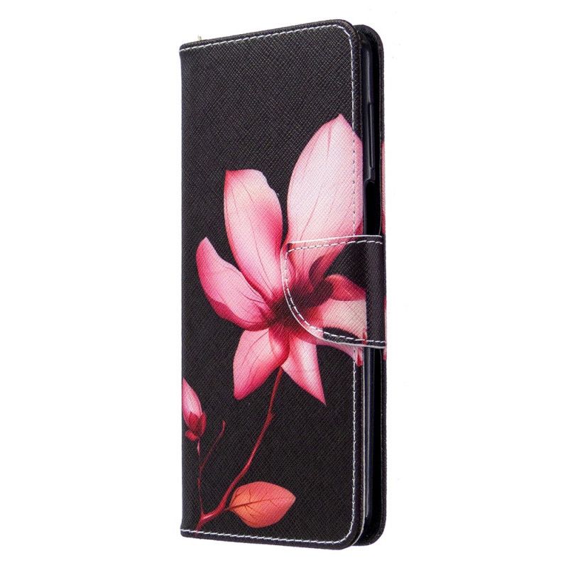 Folio Deksel for Xiaomi Redmi Note 9S / Note 9 Pro Rosa Blomst