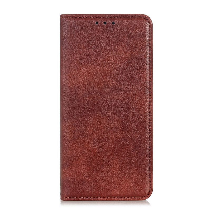 Folio Deksel for Xiaomi Redmi Note 9S / Note 9 Pro Svart Elegant Delt Skinn