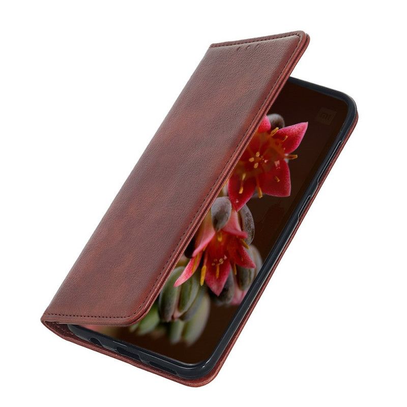 Folio Deksel for Xiaomi Redmi Note 9S / Note 9 Pro Svart Elegant Delt Skinn