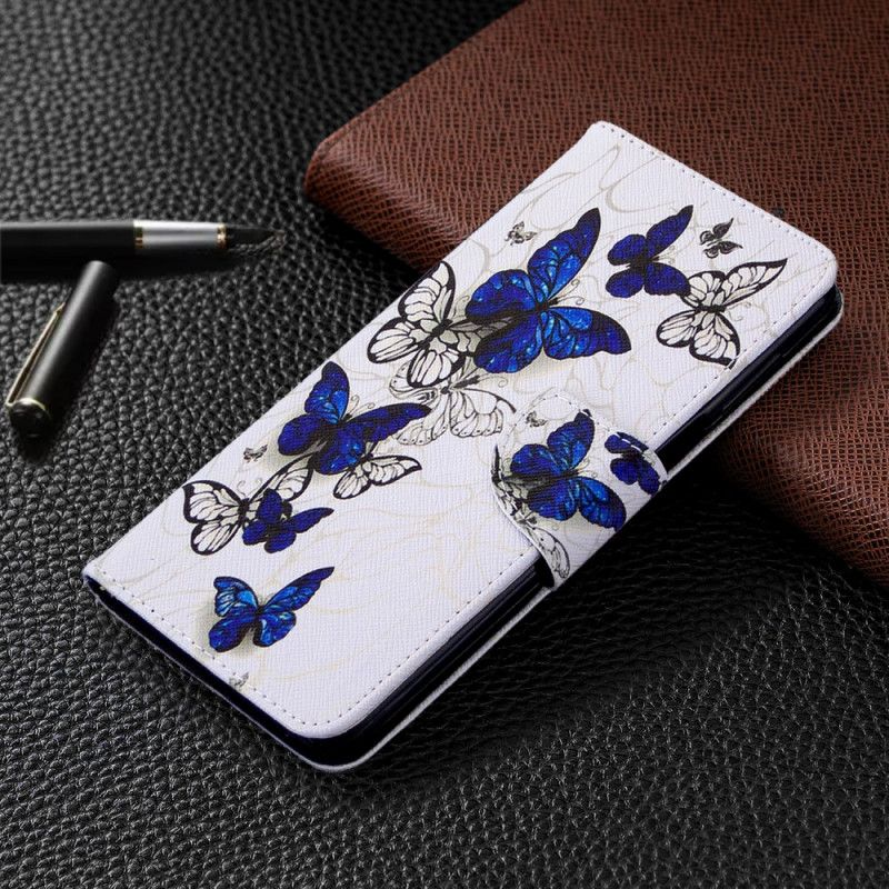 Folio Deksel for Xiaomi Redmi Note 9S / Note 9 Pro Svart Utrolige Sommerfugler