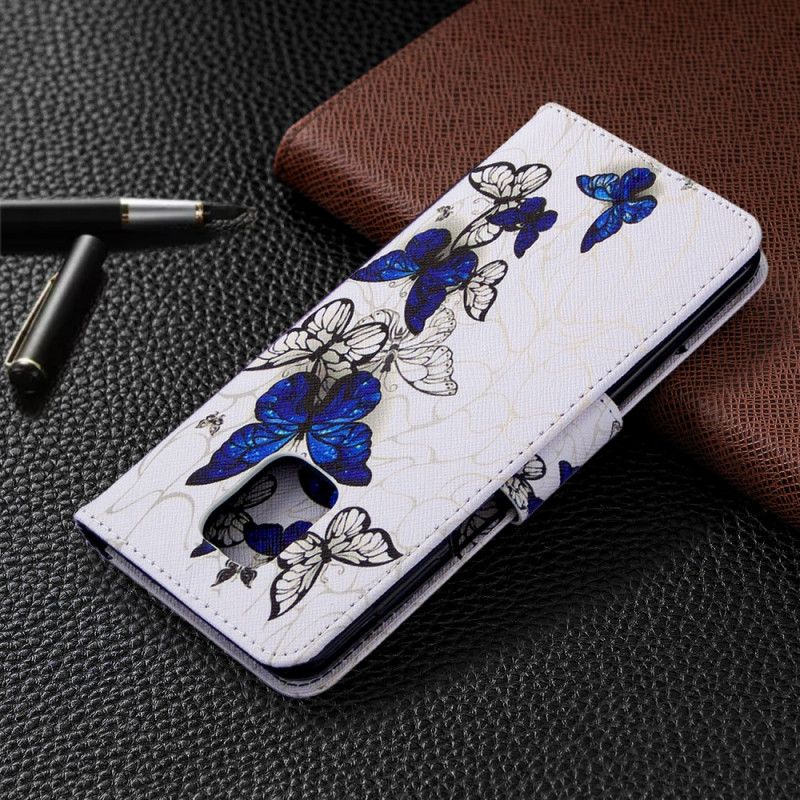 Folio Deksel for Xiaomi Redmi Note 9S / Note 9 Pro Svart Utrolige Sommerfugler