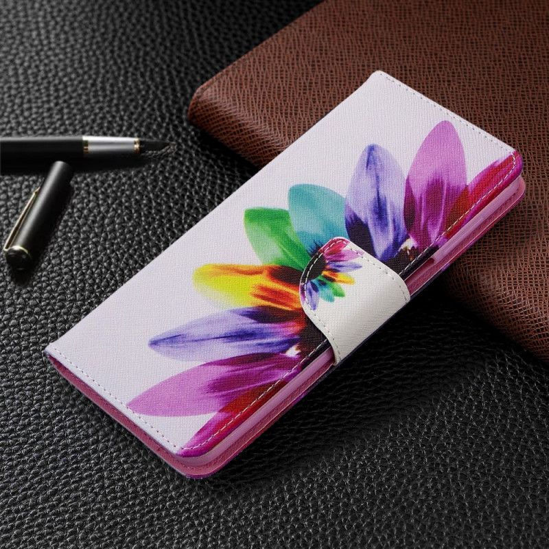 Folio Deksel Xiaomi Redmi Note 9S / Note 9 Pro Akvarellblomst