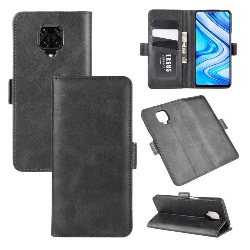 Folio Deksel Xiaomi Redmi Note 9S / Note 9 Pro Svart Dobbel Klaff