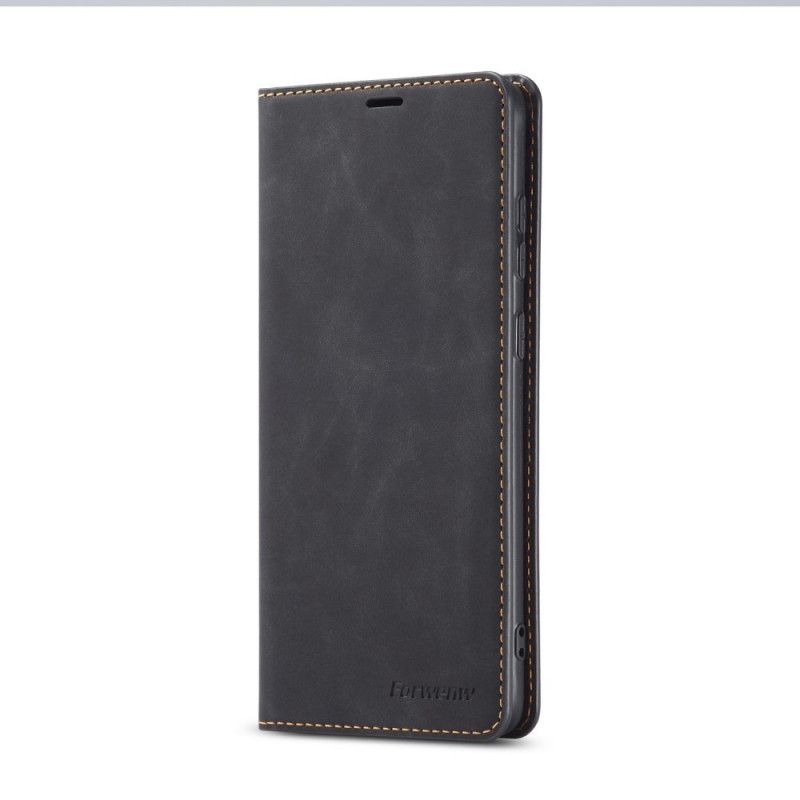 Folio Deksel Xiaomi Redmi Note 9S / Note 9 Pro Svart Forwenw Skinneffekt