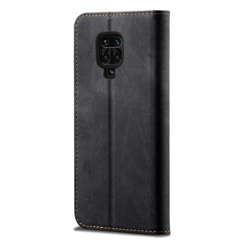 Folio Deksel Xiaomi Redmi Note 9S / Note 9 Pro Svart Jeansstoff