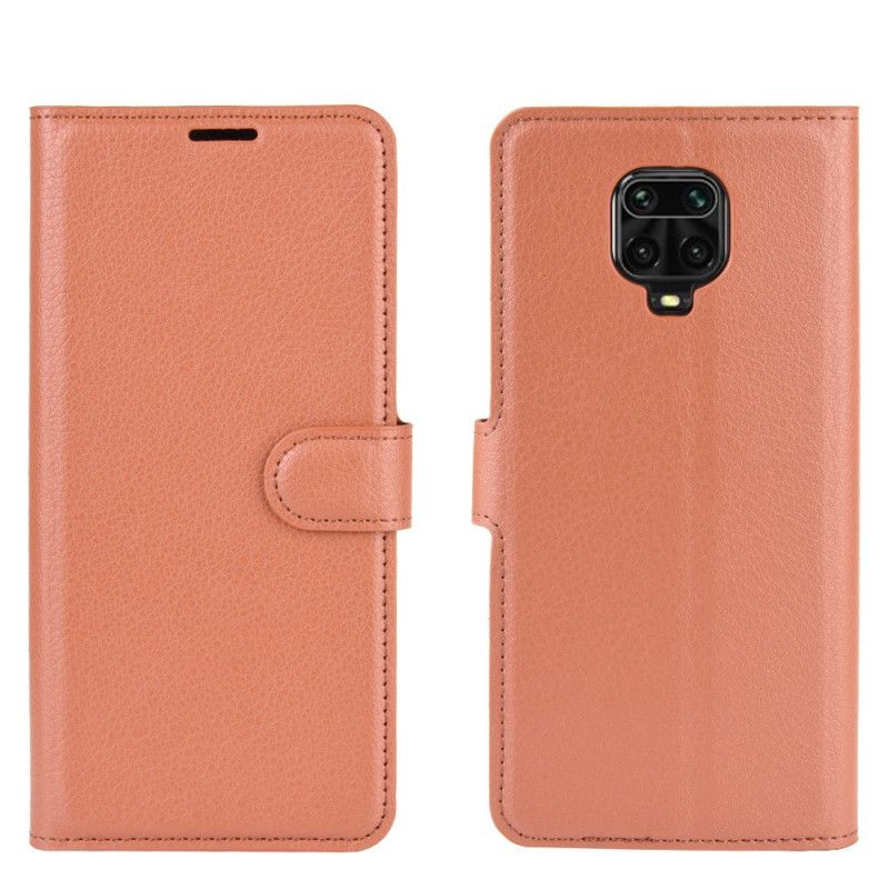 Folio Deksel Xiaomi Redmi Note 9S / Note 9 Pro Svart Klassisk Fuskeskinn