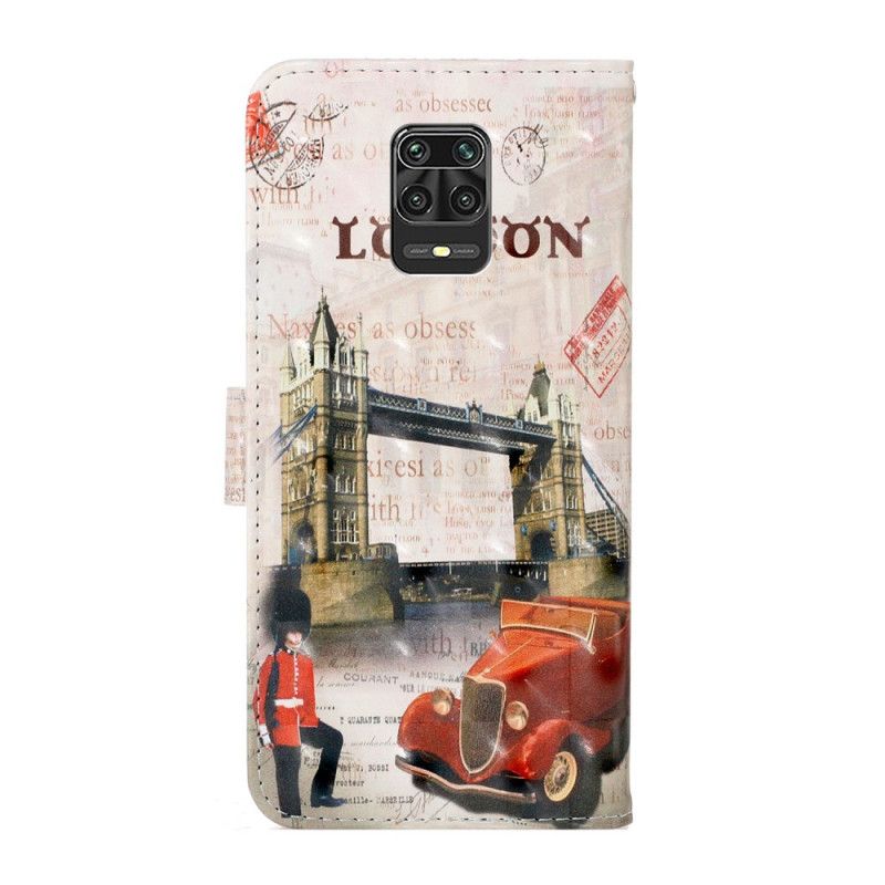 Lærdeksel Folio Deksel Xiaomi Redmi Note 9S / Note 9 Pro Mobildeksel London-Tur