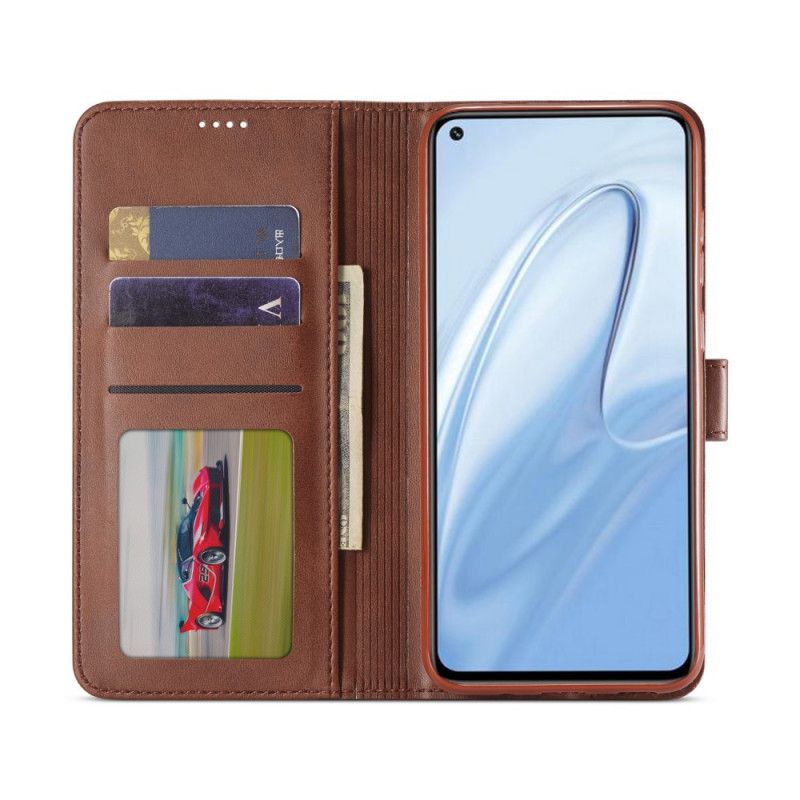 Lærdeksel Folio Deksel Xiaomi Redmi Note 9S / Note 9 Pro Svart Lc.Imeeke Skinneffekt