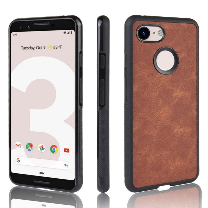 Deksel Google Pixel 3 XL Grå Luksuriøs Skinnstil