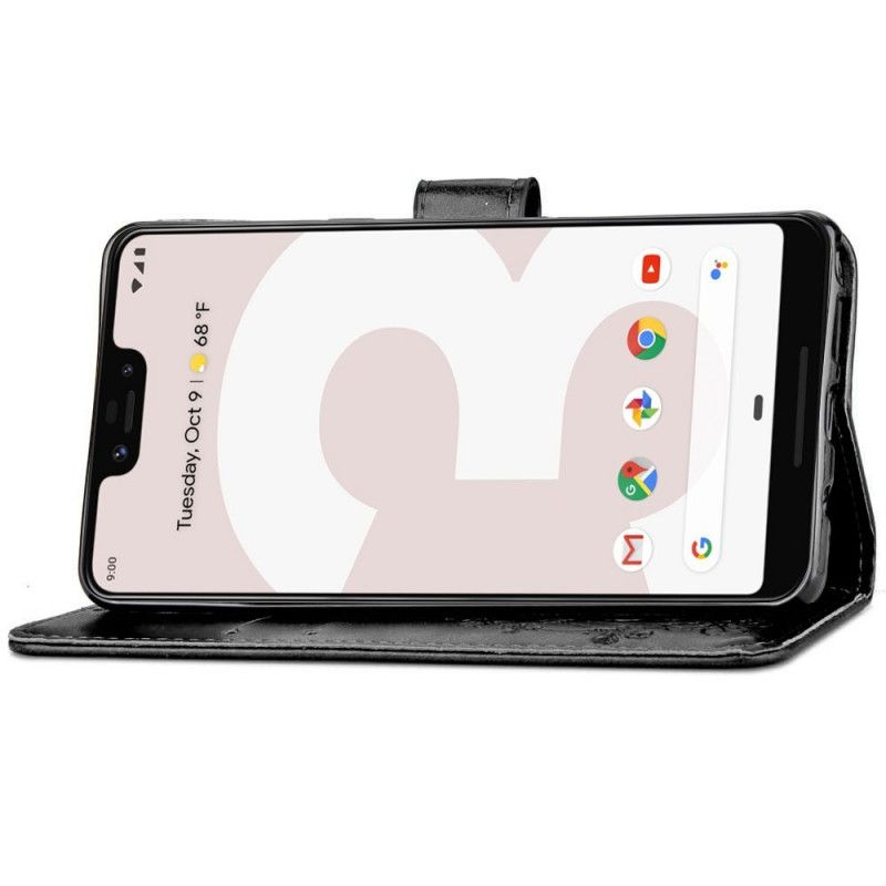 Folio Deksel for Google Pixel 3 XL Svart Firkløver