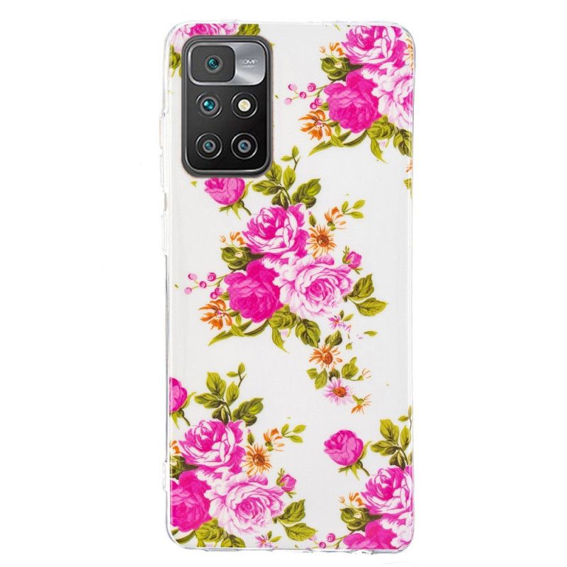 Deksel Xiaomi Redmi 10 Fluorescerende Liberty-blomster