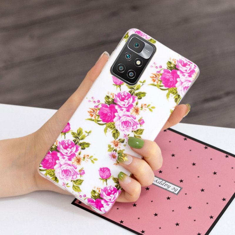 Deksel Xiaomi Redmi 10 Fluorescerende Liberty-blomster