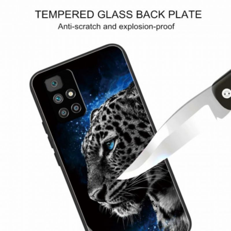 Deksel Xiaomi Redmi 10 Herdet Glass Feline Face