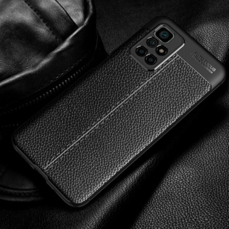 Deksel Xiaomi Redmi 10 Mobildeksel Double Line Litchi Leather Effect