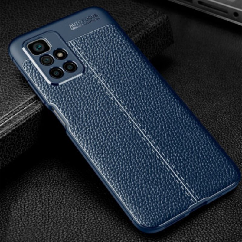 Deksel Xiaomi Redmi 10 Mobildeksel Double Line Litchi Leather Effect