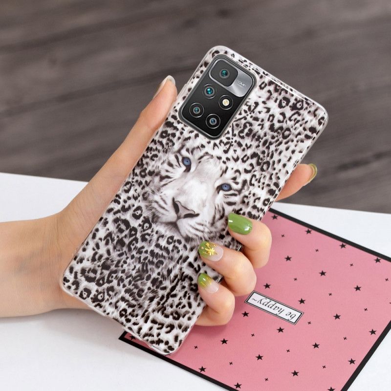 Deksel Xiaomi Redmi 10 Mobildeksel Fluorescerende Leopard