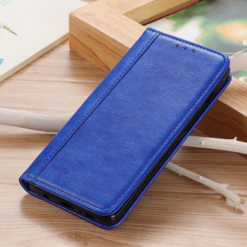 Folio Deksel Lær Xiaomi Redmi 10 Mobildeksel Elegance Split Litchi Leather