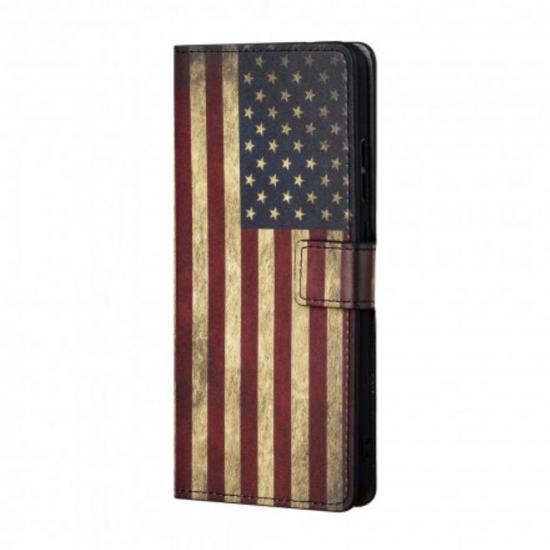 Folio Deksel Til Xiaomi Redmi 10 Amerikansk Flagg