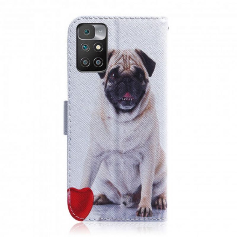 Folio Deksel Til Xiaomi Redmi 10 Pug Dog