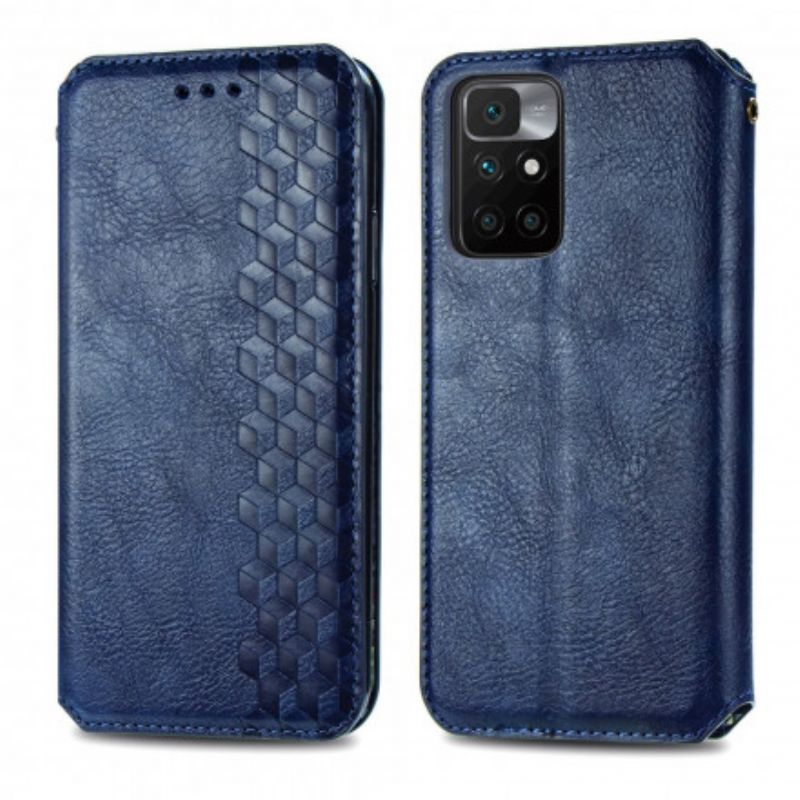 Folio Deksel Xiaomi Redmi 10 Leather Effect Diamond Texture Beskyttelse Deksel