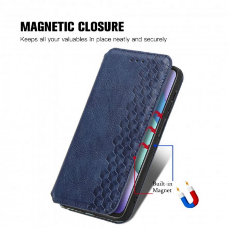 Folio Deksel Xiaomi Redmi 10 Leather Effect Diamond Texture Beskyttelse Deksel