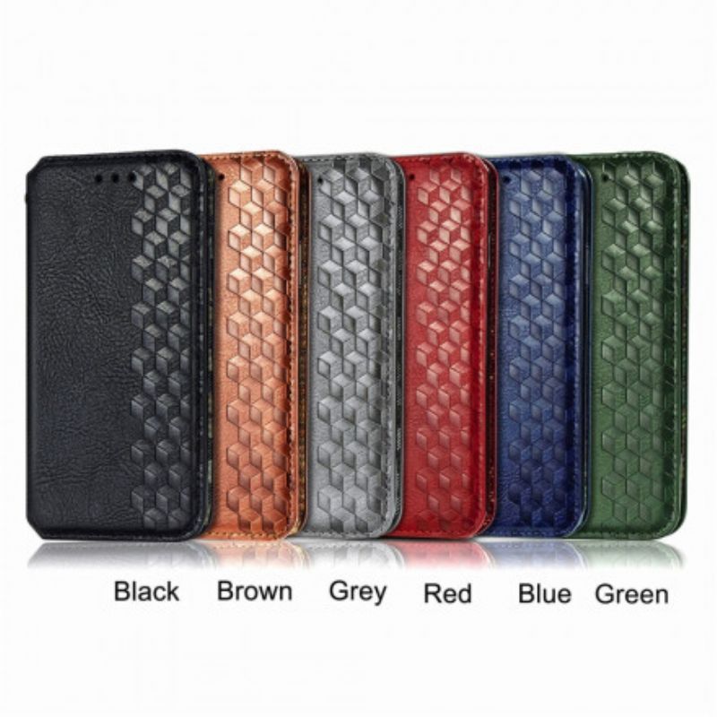 Folio Deksel Xiaomi Redmi 10 Leather Effect Diamond Texture Beskyttelse Deksel