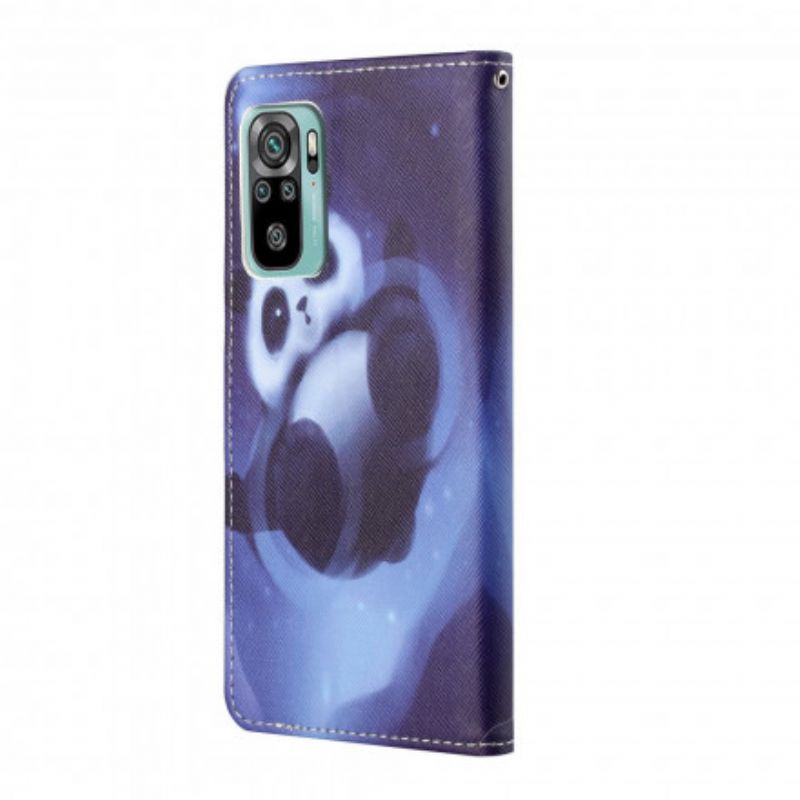 Folio Deksel Xiaomi Redmi 10 Panda Space Strappy